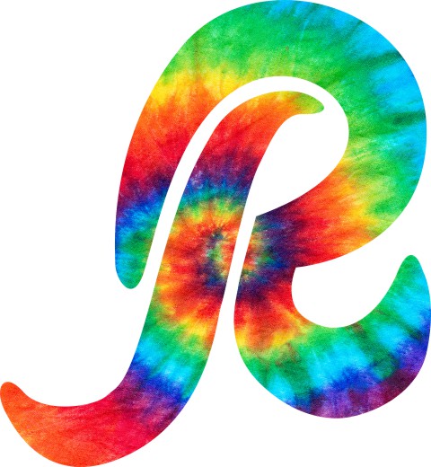 Washington Redskins rainbow spiral tie-dye logo vinyl decal